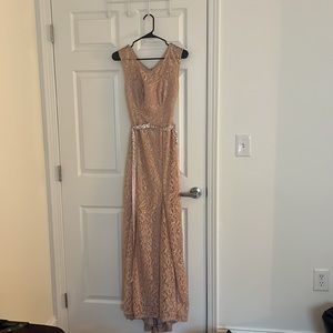 Sequin Hearts size 5 blush pink dress